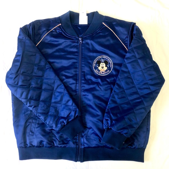 2022 Disney World 50th Anniversary Blue Bomber Castle Mickey Jacket - NEW - Picture 2 of 4